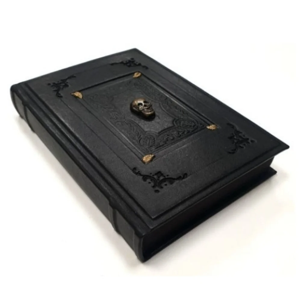 ♥️BUY 2 GET 1 FREE Black Leather Journal - Skull, Retail Price $49.99 USD
